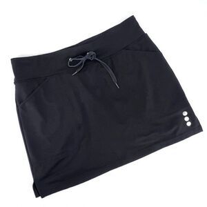 Jofit‎ Women's Elastic Waistband Drawstring Golf Skort Skirt Black tennis Medium